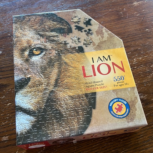 madd capp puzzles Other - I am Lion, 550 piece puzzle, lion head shaped, age 10+